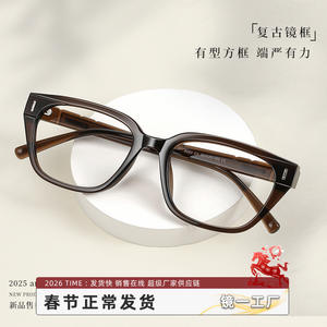 Monturas de Gafas Retro Cuadradas 9083, Montura Completa Color Carey, Unisex, Protección Anti-UV y Luz Azul, Hechas en Danyang - Product Image 5