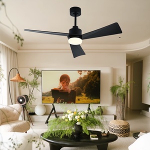 Ventilador de techo negro Fandelier con luz en ventilador de techo con control remoto Led lámpara de ventilador de techo negro para sala de estar - Product Image 2