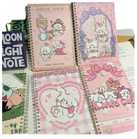Ensemble de cahiers A5 Kawaii, cahier d'exercices à spirales mignon, cadeau de rentrée scolaire pour les étudiants, fournitures scolaires
