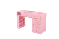 Table de Manucure Style Moderne avec Aspirateur de Poussière et Rangement en Bois et Verre pour Salon de Beauté et Usage Commercial – Offre Spéciale