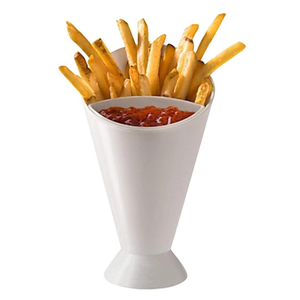 Bol Créatif en Plastique de Qualité Alimentaire, <span class=keywords><strong>Tasse</strong></span> à Frites, Assiette de Rangement pour Sauce, Vaisselle 2 en 1, Cornet à Frites, <span class=keywords><strong>Tasse</strong></span> à Légumes et Salade - Product Image 2