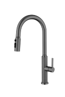Robinet de cuisine extractible en acier inoxydable SUS304 de haute qualité, mitigeur chaud/froid à poignée unique, rotation à 360° pour évier