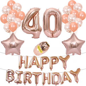 Ensemble de décoration de fête étoile or rose pour anniversaires 16, 20, 21, 30, 40 ans - Product Image 5