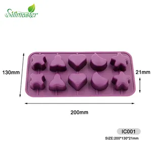 Khuôn Làm Đá Sô Cô La Silicon Phổ Biến 2021 Khay Đá Hình Trái Tim Mặt Trăng Với Tiêu Chuẩn DGCCRF LFGB - Product Image 2