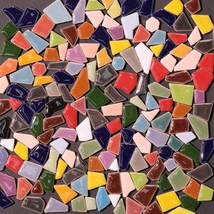 200克现代4毫米不规则陶瓷马赛克碎片无碎片石定制颜色适合儿童马赛克制作花园家居装饰工艺品 - Product Image 5
