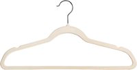 Lot de 30 cintres en fer floqués velours beige de qualité supérieure, antidérapants, classiques, multifonctionnels, avec crochets pivotants à 360 degrés