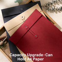 Carpeta de Archivos Personalizada A4A5A6 para Documentos de Contrato, con Lazos Creativos, Bolsa Grande para Sobres, Bolsa de Almacenamiento para Fotos y Postales