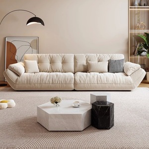 Italian Technology Fabric Cloud <strong>Sofa</strong> Ultra-Soft Modern Minimalist Lazy <strong>Sofa</strong> for Small Apartment <strong>Wooden</strong> <strong>Frame</strong> for Living Room - Product Image 3