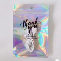 Nouveaux sacs en plastique holographiques transparents miniatures personnalisés, refermables, anti-odeurs, pour aliments, petits sacs refermables en plastique, sacs holographiques en mylar