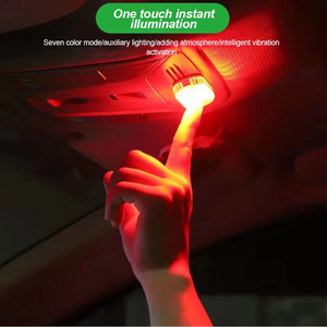 Lampe de lecture LED sans fil à capteur tactile pour voiture, multicolore, rechargeable par USB, mini lampe de toit intérieure, accessoire - Product Image 5