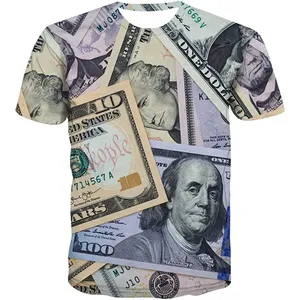 Fitspi 100 <span class=keywords><strong>Dollar</strong></span> Bill Money Camisas para hombres Mujeres Niños Camiseta de manga corta unisex - Product Image 1