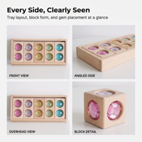 Juguete Educativo Montessori de Madera para Clasificar Colores, Tablero de Madera de Haya con Certificación FSC, 40 Piezas |   Juguetes Educativos Montessori |   Juguetes