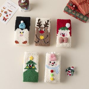 Chaussettes de Noël créatives à succès, motif dessin animé, en stock, chaussettes tricotées personnalisées et tendance - Product Image 4