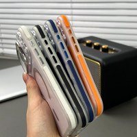 Luxe magnetische telefoonhoes voor iPhone 17 16 15 14 Pro Max met verborgen glazen lensfoliehouder en standaard