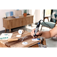 DREMEL Stylo+ Mini perceuse multifonction avec 15 accessoires, pince à bec long en acier allié, bricolage, fabriqué en Italie