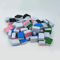 Vente en gros de carreaux de Mahjong vierges en stock de 30mm quatre couleurs en option personnalisables ensemble de Mahjong vierge à motif imprimé de 144 pièces