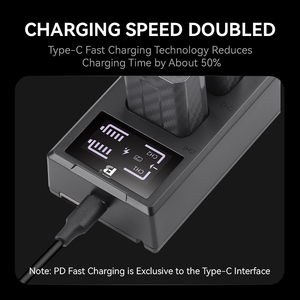 FB cargador inteligente rápido de dos ranuras para Sony <span class=keywords><strong>ZV</strong></span> E10 a6400 a6000 a6300 a7m2 a7r2 a6100 a5100 nex7 batería de cámara - Product Image 3