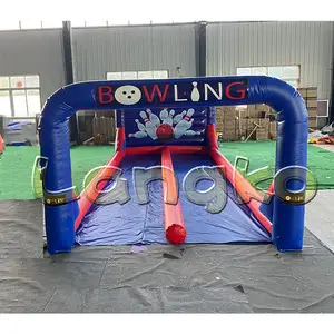 Outdoor Pvc Dekzeil Opblaasbare Bowling Alley Blow Up Bowling Simulator Spel Voor Verkoop