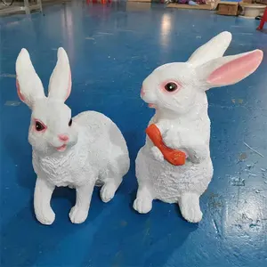 Noel tatili kutlama DC24V 4000K 3D tavşan tutan turp heykel tavşan hayvan lamba kişisel bahçe için