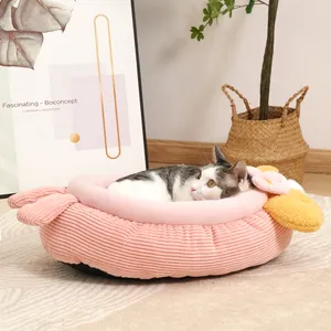 Produsen grosir tempat tidur anjing kucing bentuk lobster lucu desain baru musim dingin