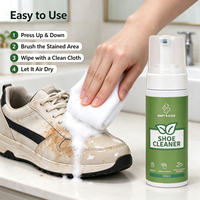 Nettoyant Moussant pour Baskets à Marque Blanche avec Brosse – Mousse Nettoyante pour Chaussures, Élimination des Taches et Blanchiment des Baskets Blanches et Chaussures de Sport