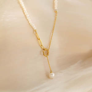 Collar de Perlas de Agua Dulce Clásico para Mujer WENCHI, 450g, Estilo Natural y Delicado - Product Image 3