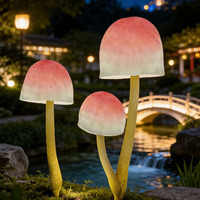 LED Simulations-Pilzlampe IP65-Zertifiziert Leuchtende Mädchenrosa Modellierung Dekorative Garten- und Sehenswürdigkeiten-Beleuchtung für Kulturtourismus