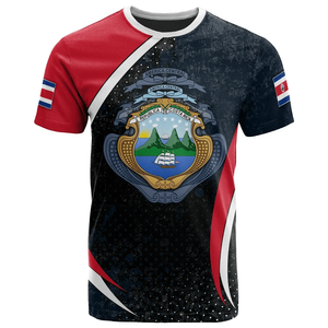 Drop Ship CostaRica <strong>Personalised</strong> Fashion Tshirt Customize CostaRica Spirit Print <strong>Top</strong> Tee Breathable Quick Dry Summer Man Clothes - Product Image 1