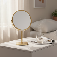 Miroir de bureau portable pour maquilleurs, cadeau idéal pour les passionnés de beauté, miroir rond personnalisé