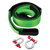 Kit de sangles de remorquage robustes avec manille en D, attache de remorquage et sac de rangement, capacité 30 000 lb, pour camions tout-terrain, SUV, VTT
