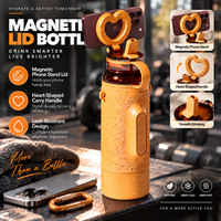Botol Air Terisolasi Baru 24/30OZ Custom, Kompatibel dengan MagSafe, Terbuat dari Stainless Steel dengan Tutup MagSafe N52