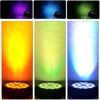 Muxxdj Slim Flat Par 18x18w RGBWA + UV 6IN1 Aluminium DMX LED Par light Par Can Stage Dj Light