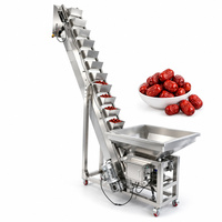 Rode Dadel RVS Emmerliftvoeder met hellende emmers voor droog fruit weeg- en verpakkingsmachinelijnen