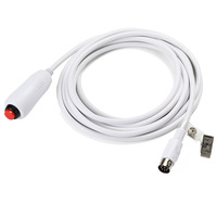 Câble adaptateur pour bouton d'appel infirmier DIN 8 broches à âme en cuivre avec fonction d'appel d'urgence et clip, modèle 6352