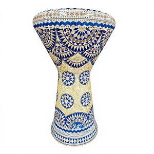 กลองดาร์บูก้า Gawharet El Fan Egyptian Pearl ลายโมเสคสีน้ำเงิน ทำด้วยมือ เครื่องดนตรีประเภทเคาะจังหวะ มีจำหน่ายขนาด 22 และ 23 ซม. - Product Image 1