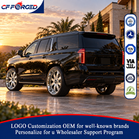 Vente Flash Jantes forgées 2 pièces chromées 22x9.5 24x10.0 26x10.0 6x139.7 à déport profond pour Chevrolet Suburban
