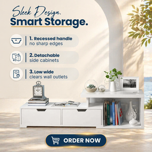 Meuble TV et armoire en bois acrylique moderne personnalisé <span class=keywords><strong>pour</strong></span> salon avec fonctions réglables - Product Image 2