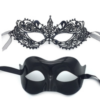 Masque de renard demi-visage, diadème de mascarade vénitienne, masque pour les yeux en dentelle noire, en plastique, pour carnaval, Halloween, fête, cosplay, pour femmes et hommes