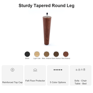 Pieds de canapé <span class=keywords><strong>en</strong></span> plastique imitation <span class=keywords><strong>bois</strong></span>, pieds de remplacement <span class=keywords><strong>pour</strong></span> canapé, lit, chaise, armoire avec vis - Product Image 6