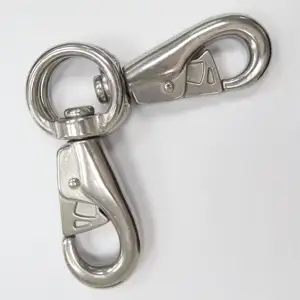 Carabiner kait jepret Putar baja tahan karat tahan korosi keseluruhan