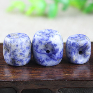 ลูกปัดหินสีน้ำเงินและสีขาวทรงสี่เหลี่ยมขนาด 16 มม. 18 มม. 20 มม. สำหรับทำสร้อยข้อมือ ลูกปัดคริสตัลเทียมแบบหลวม - Product Image 1