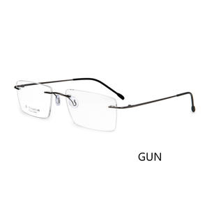 للبيع بالجملة نظارات مربعة من التيتانيوم الخالص بدون إطار معدنية بدون إطار للرجال والنساء - Product Image 5