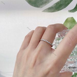 Dylam Wholesale Popular Polished Elegant Style Simple Sparkle Diamond Cubic Zircon Stone Gemstone 5a <b>Cz</b> Diamond Silver <b>Ring</b> - Product Image 5