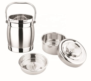 Hộp Đựng Thức Ăn Hai Mặt, Hộp Đựng Đồ Ăn Trưa Giữ Nhiệt Bằng Thép Không Gỉ Hình Tròn - Product Image 2