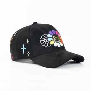 Gorras Personalizadas Sombrero INNEDIT de 5 Paneles en Gamuza Dobby, Gorra de Béisbol con Bordado de Flores y Estrellas - Product Image 2