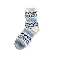 Chaussettes personnalisées en gros, motif rétro nordique, chaussettes en polaire vintage Phénix, respirantes et chaudes, chaussettes mi-mollet pour femme, pour l'hiver et le quotidien