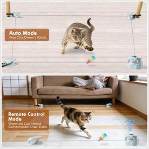 ZMaker Kedi Koşu Oyuncağı, İç Mekan Elektrikli Akıllı Düğümlü Kedi Oyuncağı, Kuş Sesi Simüle Edilmiş Avlanma Kedi Oyuncağı - Product Image 3