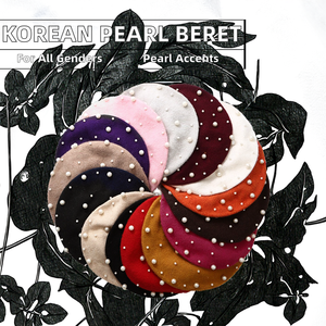 Belleworld Béret en laine perlée unisexe pour femme, couleur unie, réglable, respirant, quatre saisons, activités de plein air, nouveau béret tendance - Product Image 3