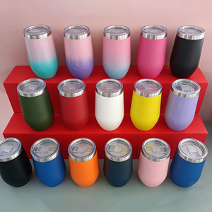 Vaso de Acero Inoxidable con Aislamiento al Vacío de Doble Pared de 16oz, Pintado con Degradado Personalizado, sin Tallo, con Tapa Deslizante para Café - Product Image 4