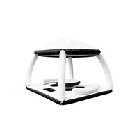 Plateforme flottante gonflable en PVC pour activités nautiques, 3M x 3M x 4M, avec coussin de loisirs, direct usine transfrontalière
